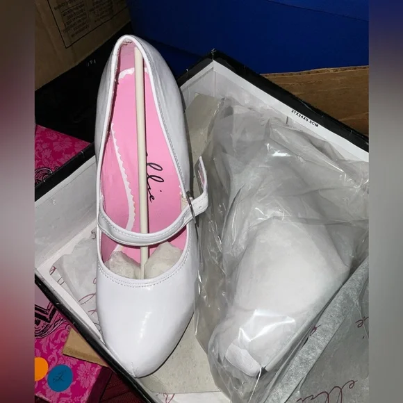Elegant LADY JANE SZ 10  White Women's Heels great custom accessory new - Picture 9 of 13